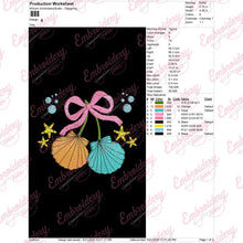 Seaside Bow Embroidery Design