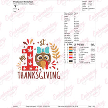My First Thanksgiving With Turkey Embroidery Design