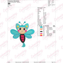Funny Butterfly Embroidery Design