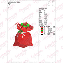 Christmas Santa Bag Embroidery Design