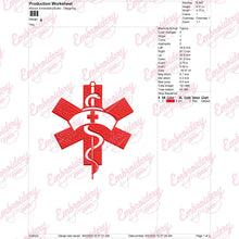 Star of Life Nursing Embroidery Design