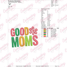 Good Moms Embroidery Design