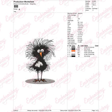 Funny Crazy Chicken Embroidery Design