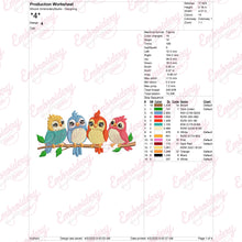 Cute Birds Set Embroidery Design