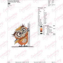 Cute Peeking Owl Embroidery Design