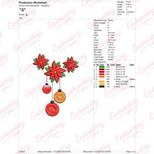 Christmas Bells & Holly Embroidery Design