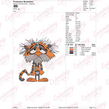 Funny Tiger Embroidery Design