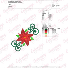 Elegant Christmas Flower Embroidery Design