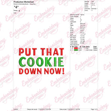 Put That Cookie Down Now Christmas Embroidery Design