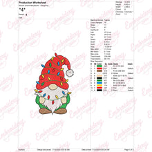 Christmas Gnome Embroidery Design