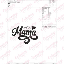 Mama Typography Machine Embroidery Design