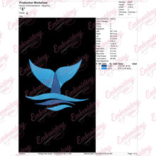 Whale Tail Serenity Embroidery Design
