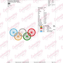 Bike Wheel Embroidery Design
