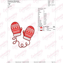 Pair Of Knitted Christmas Embroidery Design