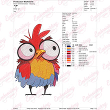 Funny Rooster Embroidery Design