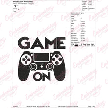 Game On Embroidery Design