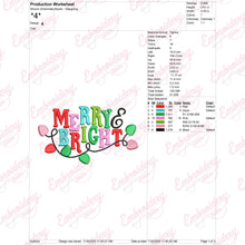 Christmas Merry & Bright Embroidery Design