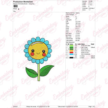 Happy Sunflower Embroidery Design