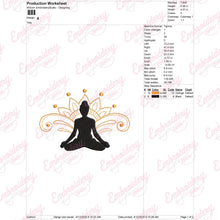 Yoga Meditation Asana Embroidery Pattern