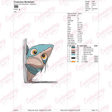 Peeking Shark Embroidery Design