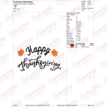 Happy Thanksgiving Embroidery Design Instant Download