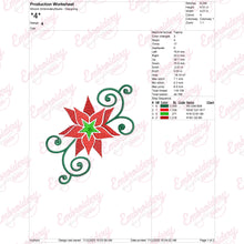 Decorative Christmas Flower Embroidery Design