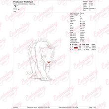 Panther Outline Embroidery Design