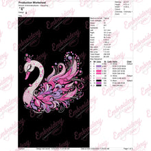 Boho Swan Machine Embroidery Design