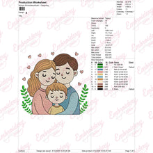 Beautiful Happy Family Embroidery Design