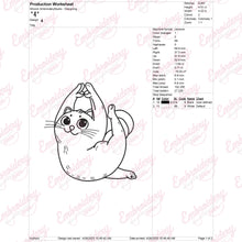 Yoga Cat Embroidery Design