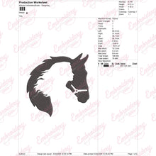 Horse With Young Lady Embroidery Design