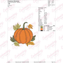 Thanksgiving Pumpkin Fall Embroidery Design