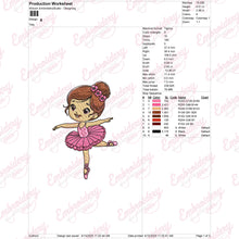Beautiful Ballerina Dancing Embroidery Design