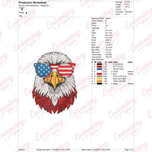 American Pride Eagle Embroidery Design