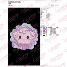 Pastel Star Cloud Embroidery Design