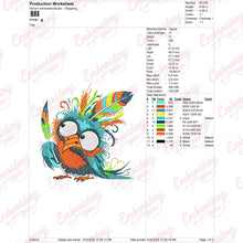 Crazy Colorful Bird Clipart Embroidery Design