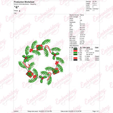 Christmas Wreath Embroidery Design