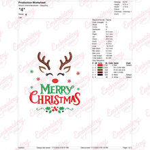 Festive Christmas Reindeer Antlers Embroidery Design