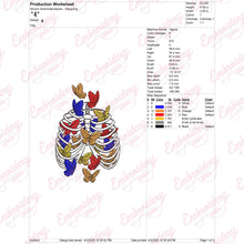 Butterflies In The Stomach Embroidery Design