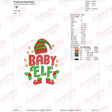 Christmas Baby Elf Embroidery Design