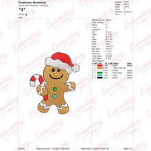 Christmas Gingerbread Man Embroidery Design