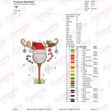 Christmas Golf Ball Embroidery Design