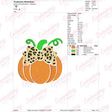 Thanksgiving Pumpkin With Bow Embroidery Design