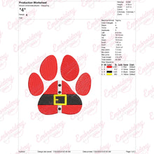 Santa Paws Christmas Embroidery Design