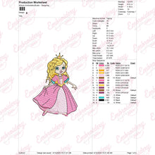 Designs Princess Embroidery Design