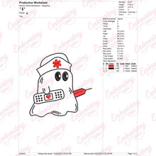 Boo Boo Crew Halloween Nurse Ghost Embroidery Design