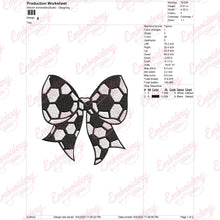 Soccer Ball Bow Embroidery Design
