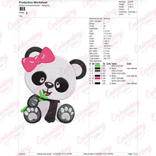 Cute Baby Panda Embroidery Design