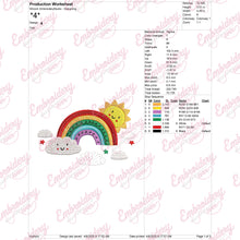 Cloud Rainbow Embroidery Design