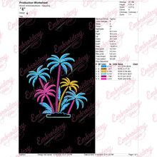 Palm Tree Embroidery Design